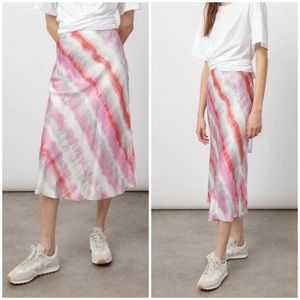 Rails Anya Midi Skirt Coral Waves Size XL
